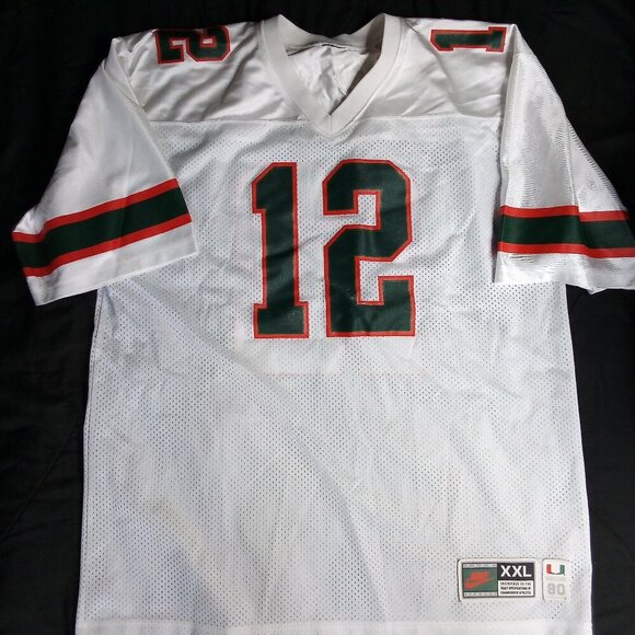Vintage Nike Team Jim Kelly Throwback Miami Hurricanes Jersey - Picture 2 of 6